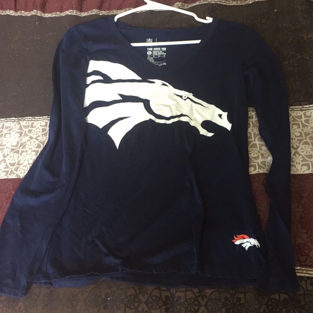 NFL Broncos never worn long sleeve tee. Nike